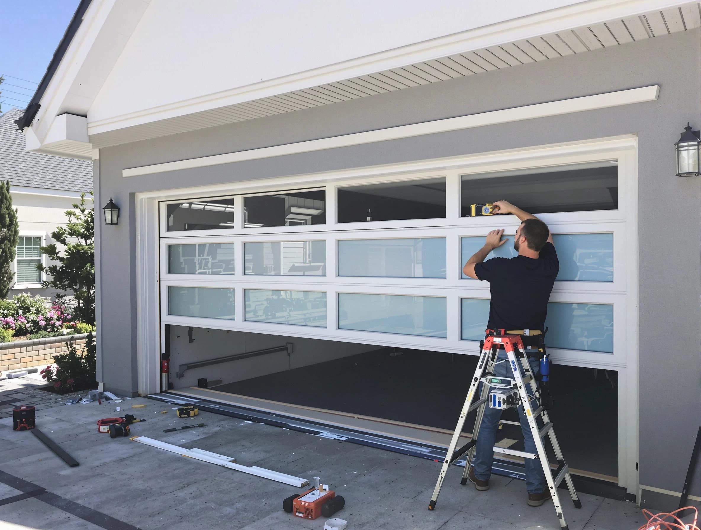 Walpole Garage Door Repair team performing garage door replacement in Walpole
