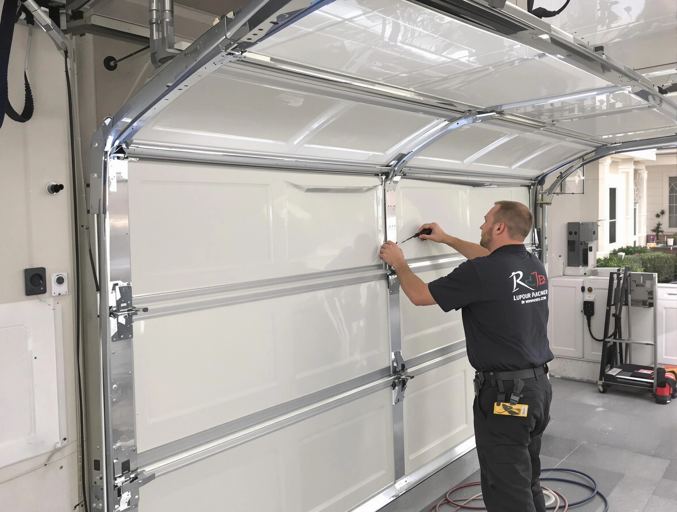 Walpole Garage Door Repair professional performing panel repair in Walpole