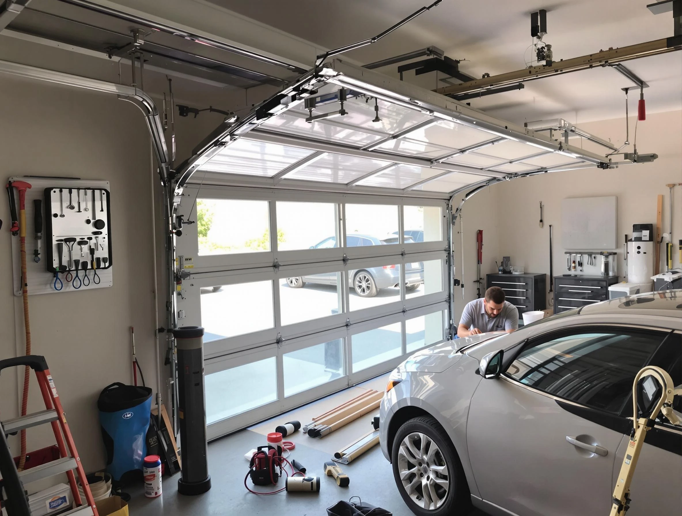 Garage door noise reduction service by Walpole Garage Door Repair in Walpole