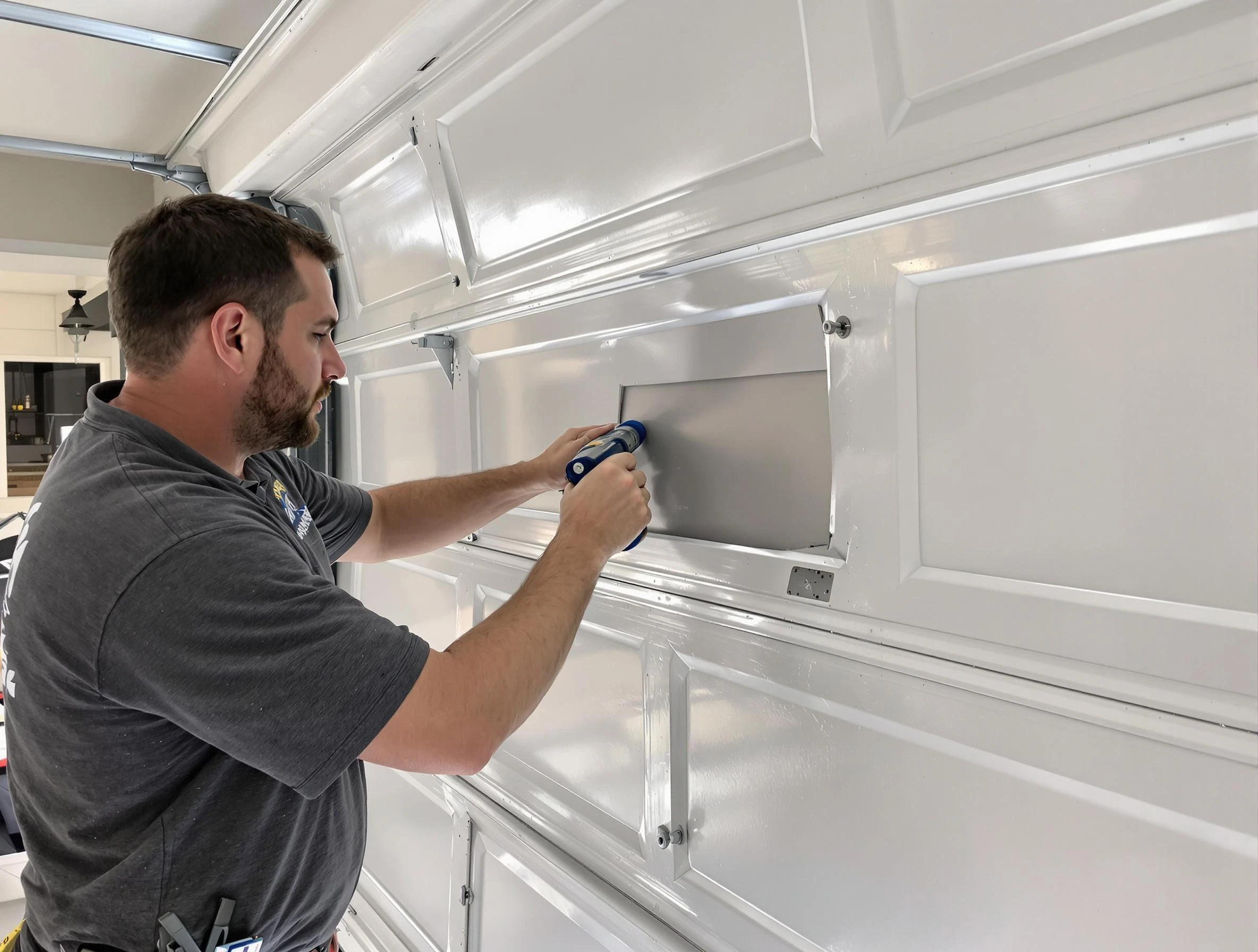 Garage door panel repair by Walpole Garage Door Repair in Walpole
