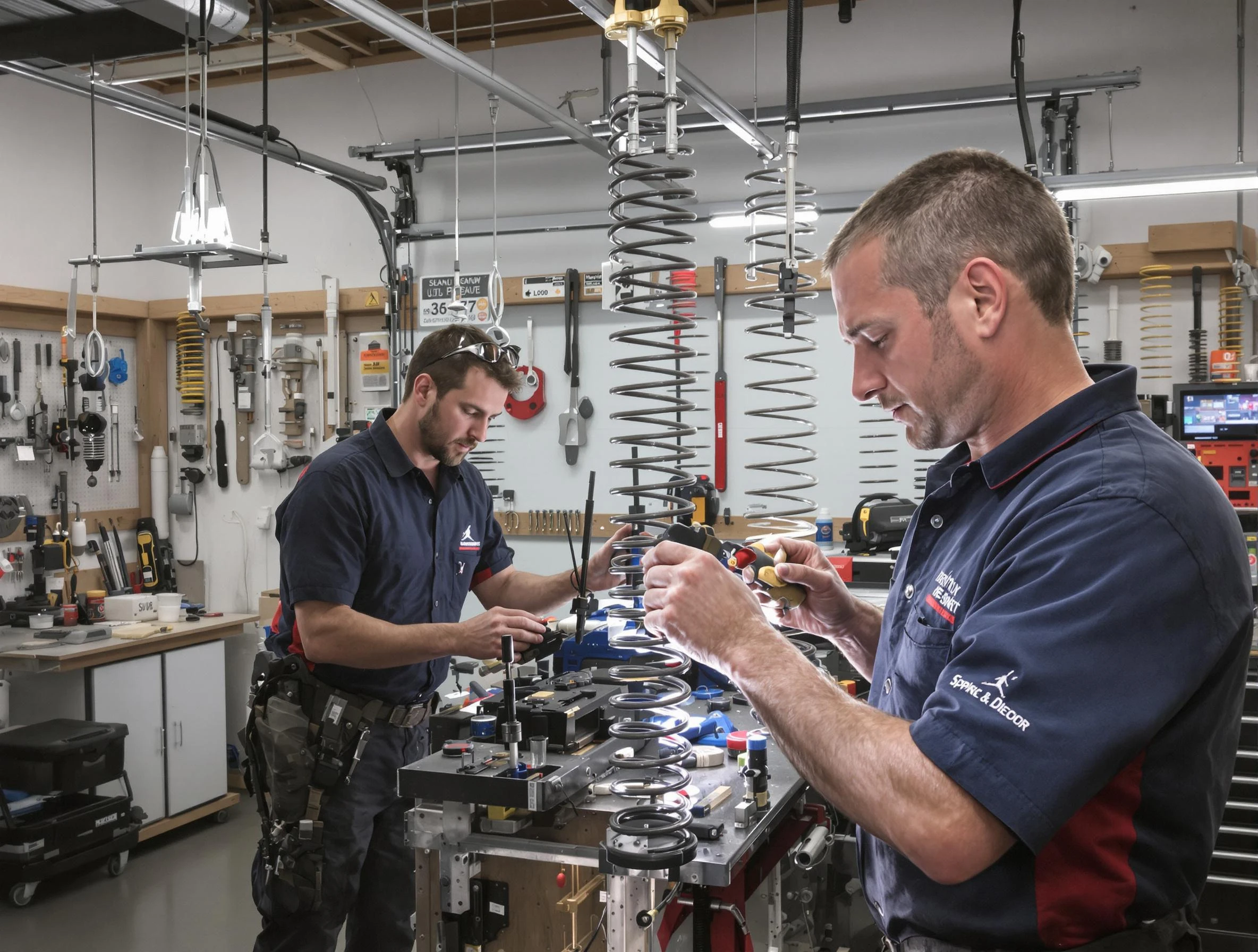 Garage door spring repair service by Walpole Garage Door Repair in Walpole